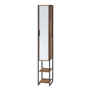 Mobile colonna bagno 160 x 24 x 30 cm effetto noce nero 03_0009951