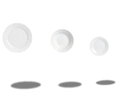 Set tavola 18 piatti fiore bianco