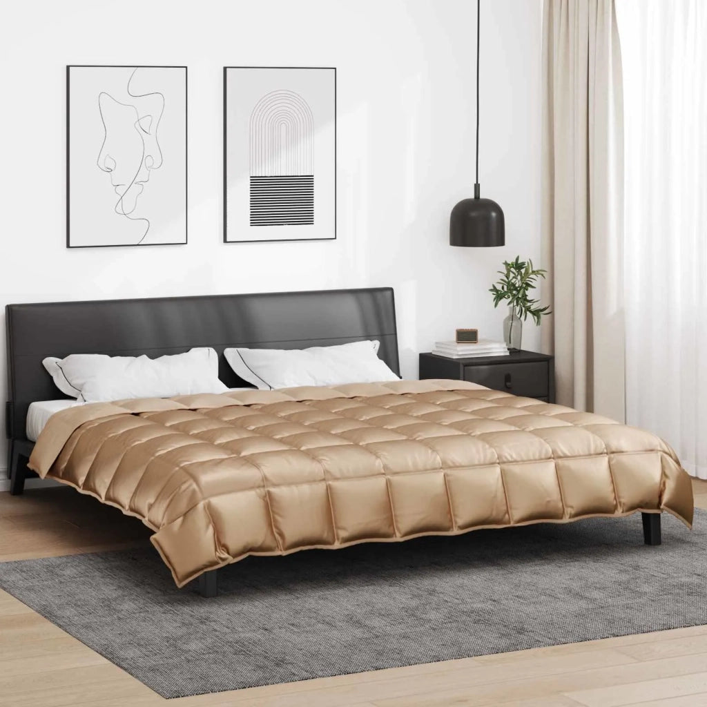 Piumone | Duvet Invernale Oro 200 x 220 cm Satin e Micropile