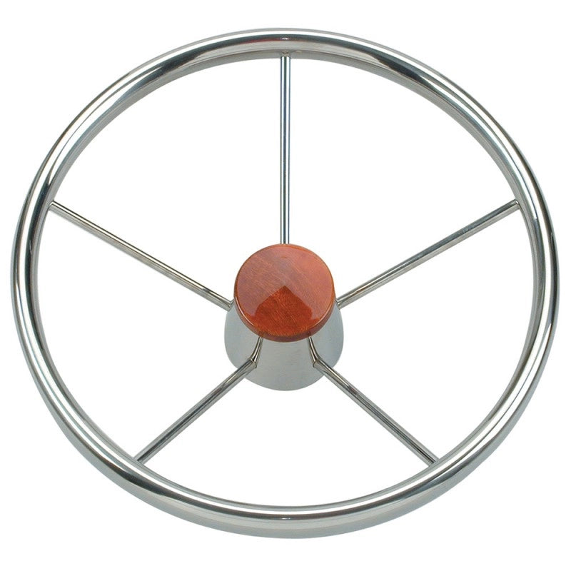 RUOTA TIMONE INOX Ø MM.320 STAINLESS STEEL STEERING WHEEL