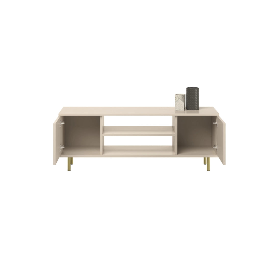 Mobile TV Focus cashmere con gambe dorate 155 cm