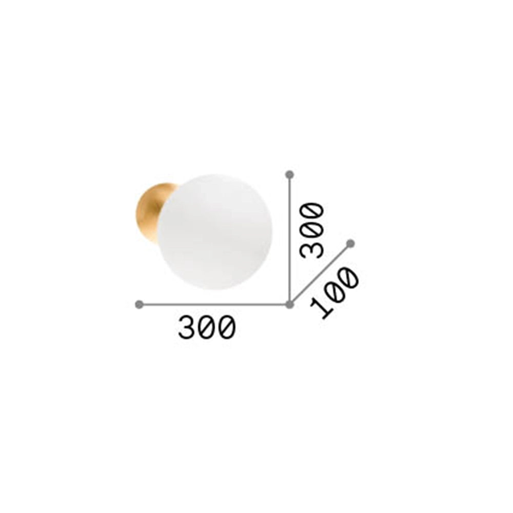 Applique Contemporanea Eclissi Metallo Oro Led 11W 3000K Luce Calda