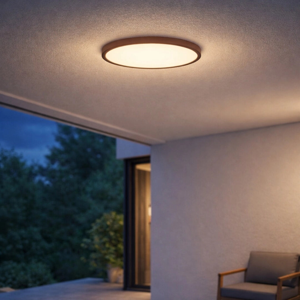 Plafoniera esterna LED 24W rotonda marrone Rabalux Lautrec