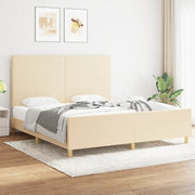 Giroletto senza Materasso Crema 180x200 cm in Tessuto