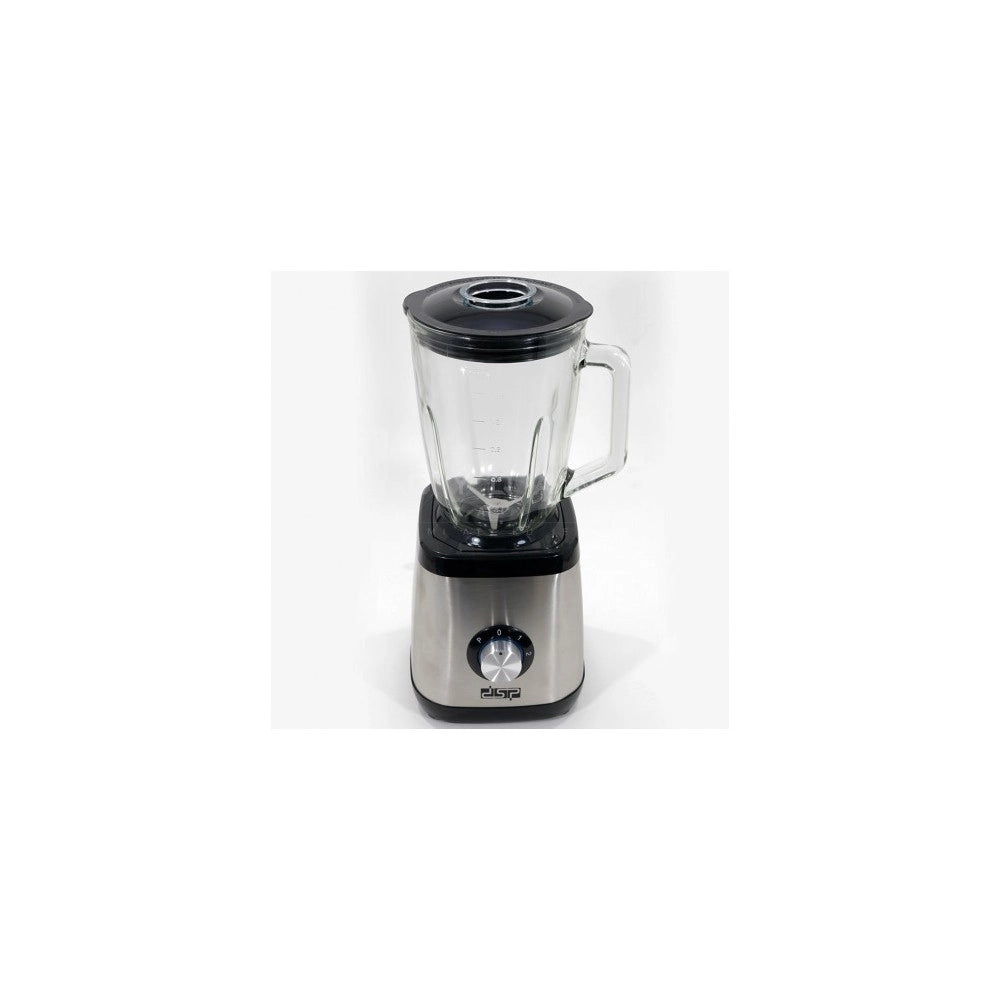 Trade Shop - Frullatore 2 Velocita'+pulse 350 W Acciaio Con Caraffa In Vetro Frullati Frutta -