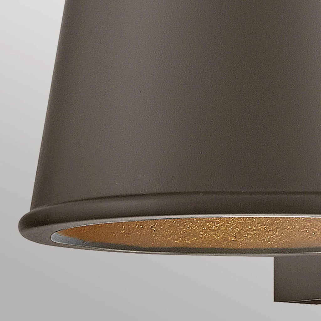 Applique esterna moderna bronzo conico GU10 8W IP44