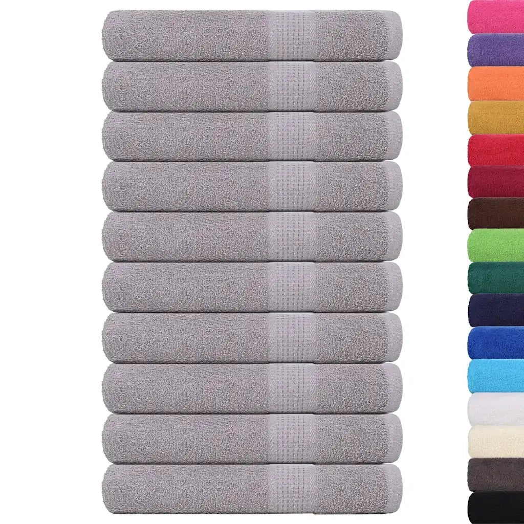 Asciugamani per sauna FROGN 10 pz | Teli per bagno Grigio 80x200 cm 360 g/m2