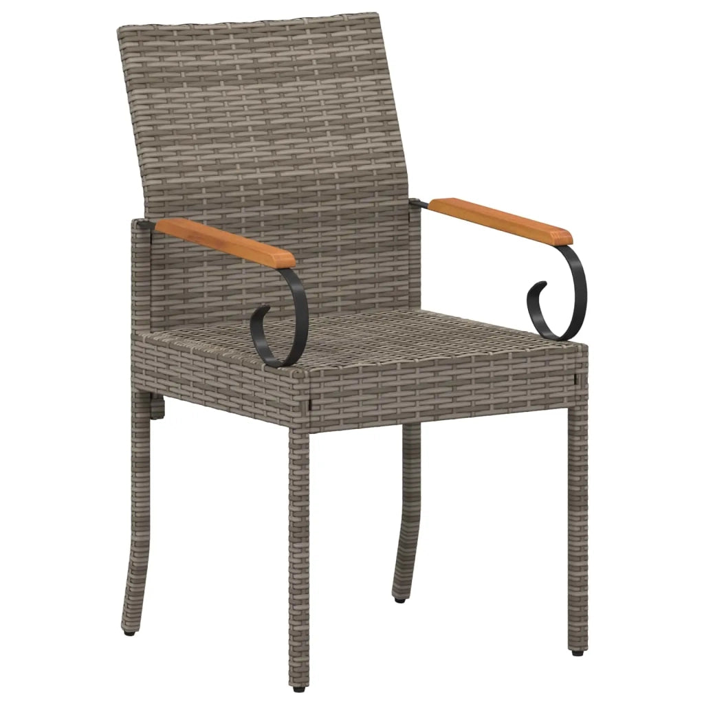 Sedie da giardino con cuscino 2 pcs Grigio e Grigio Scuro 42025881