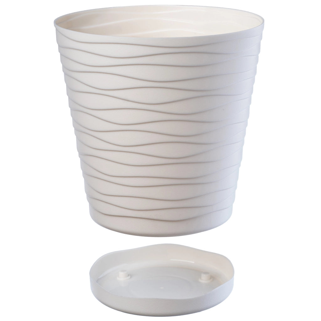 Vaso da fiori KADAX da 13 cm, coprivaso in plastica con supporto.