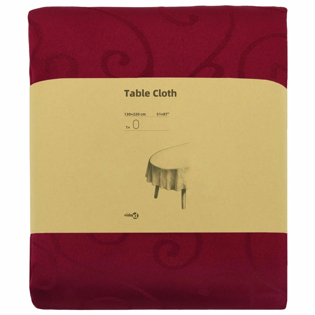 Tovaglia da Tavolo Ovale Rosso Vino 130 x 220 cm 42040162