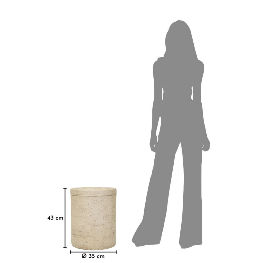 Tavolino VKH1069, Beige, MgO, 35x35x43 cm