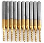 10 pezzi 1/16" Carbide Cnc Freccette - Diametro di taglio spirale per gravaio