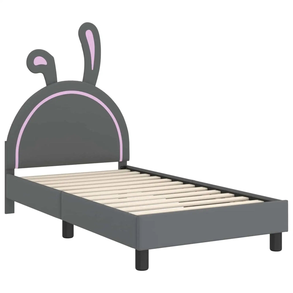 Struttura letto bambini con testata-Giroletto per bambini Grigio Chiaro 80 x 160 cm 157807