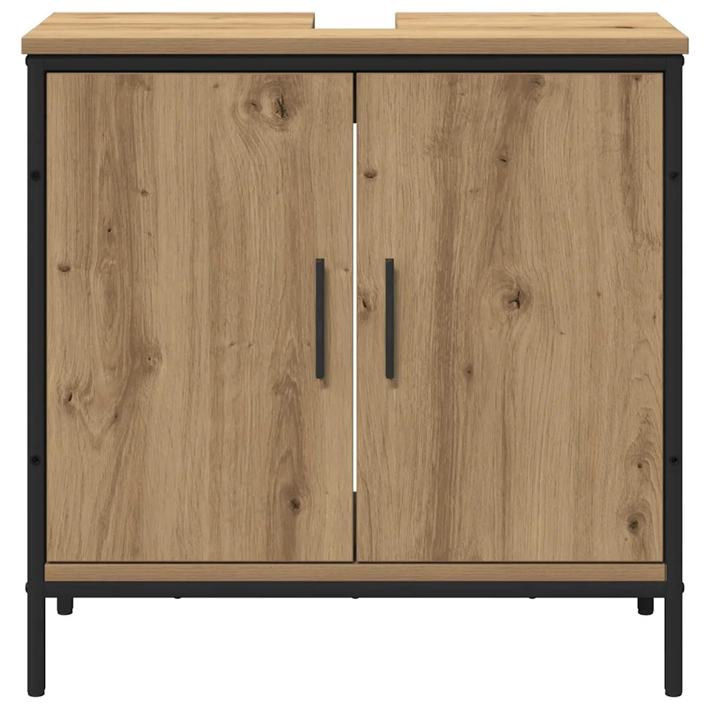 Set di mobili per il Bagno | Armadio da bagno 2 pz Marrone Legno multistrato