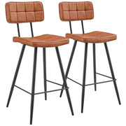 Set di 2 sgabelli da bar FERNAND in similpelle cognac