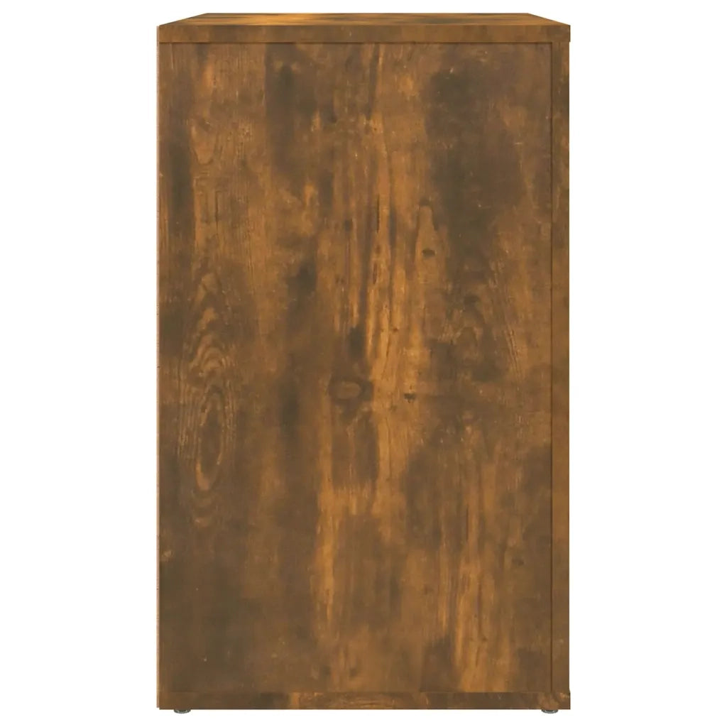 Comodino | Armadio da Notte | Mobiletto da notte Rovere Fumo 50x36x60 cm Legno Multistrato