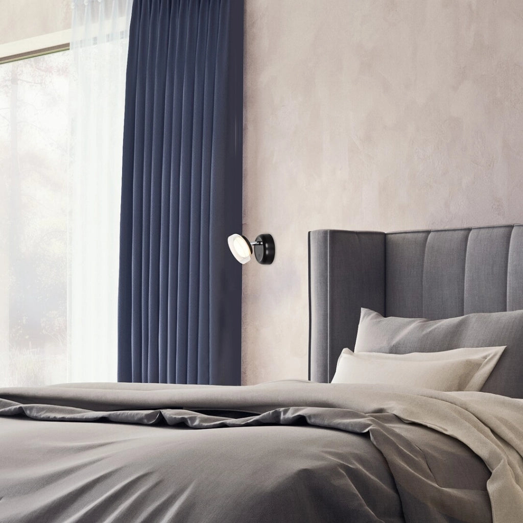 Applique Rabalux Javi nero/bianco LED 2W dimmer ricaricabile
