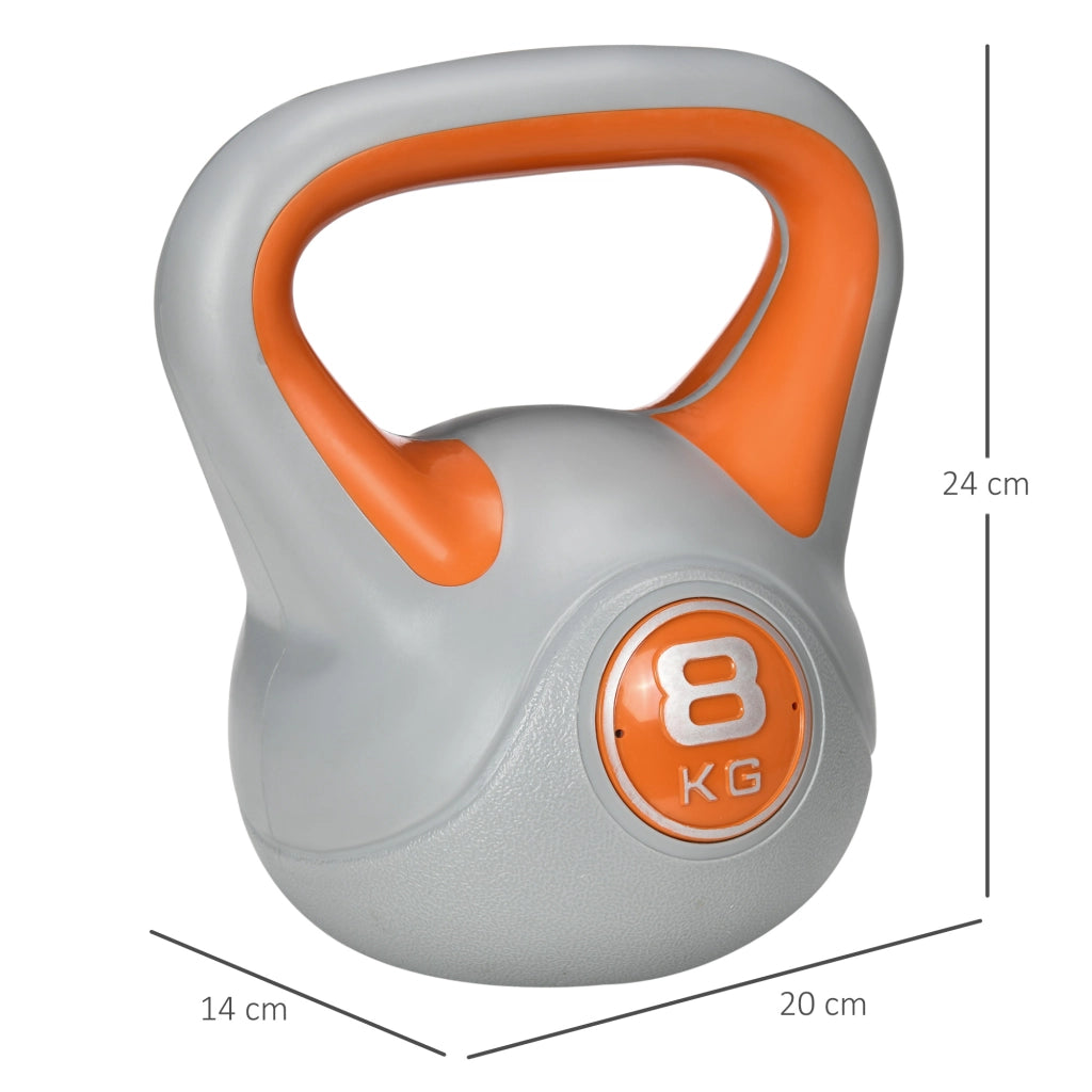 Kettlebell 8 kg ¨C Minimal ¨C Arancione 20x14x24 cm