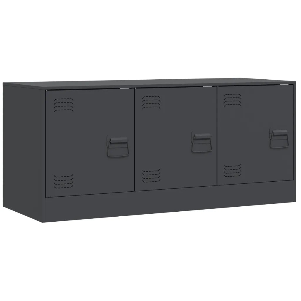 Mobile Porta TV Antracite 99x39x44 cm in Acciaio 841645