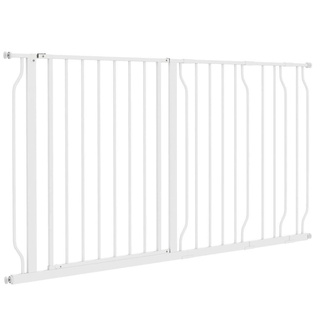 Cancelletto di Sicurezza per Cani ¨C Xylo ¨C Acciaio e ABS, Estensibile 75-145cm, Bianco
