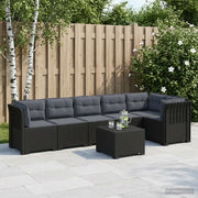 Divano da Giardino 6 Posti con Cuscini Aspetto Rattan PP 3444125