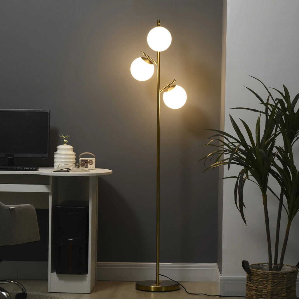 Lampada da terra ¨C Minimal ¨C vetro dorato