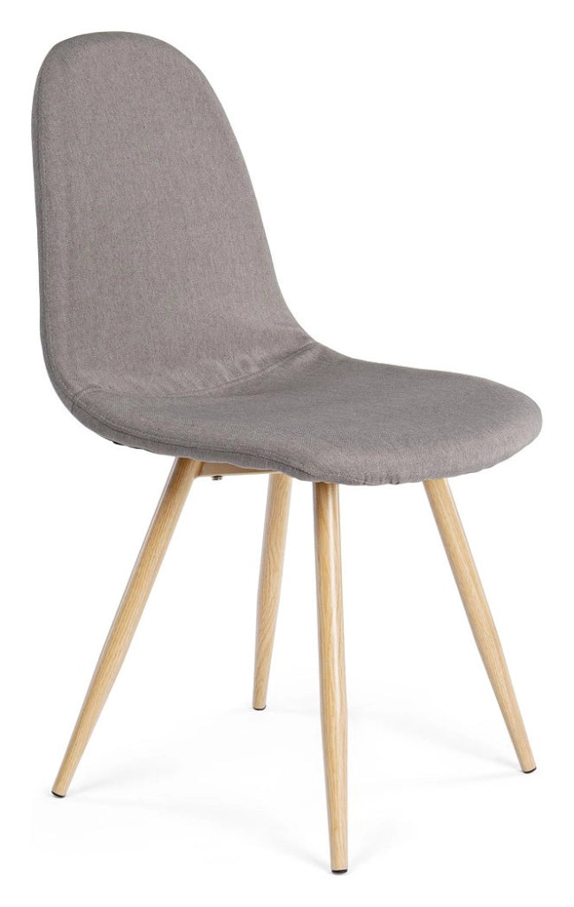 Sedia Oakland Text Grigio - Bizzotto