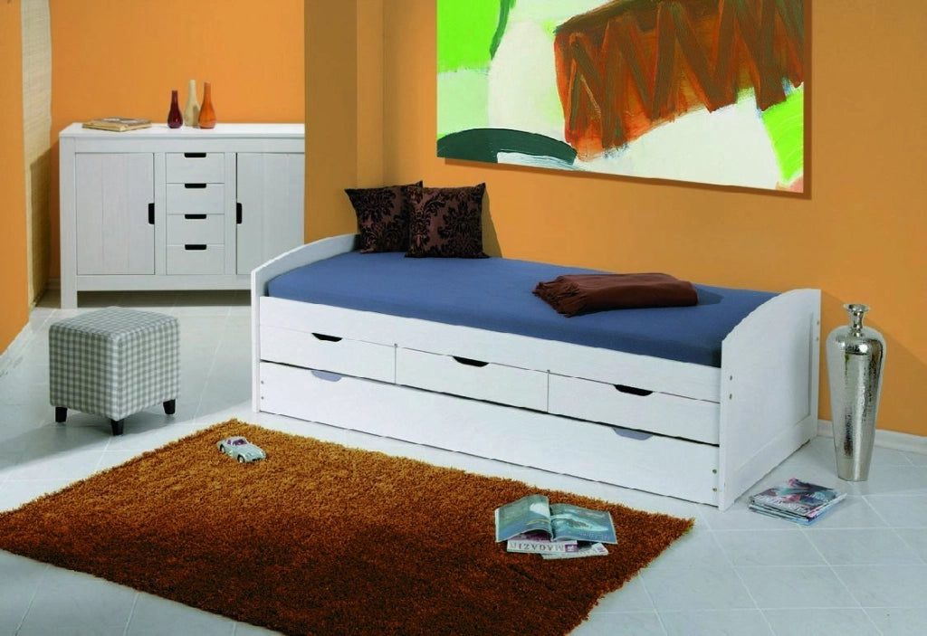 Spoltore, Letto Singolo Contenitore, Bianco