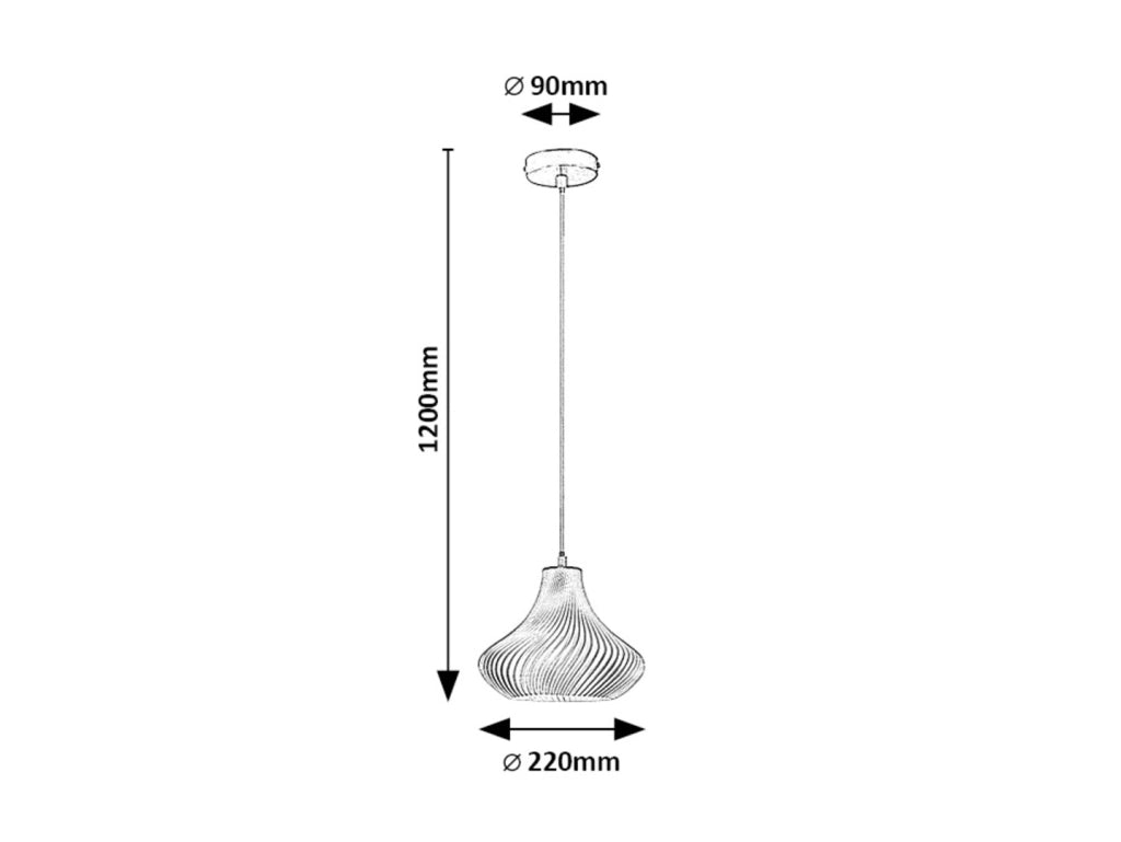 Lampada a sospensione Rabalux Tiana cromata E14 Ø22