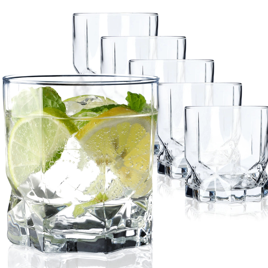 Set di 12 bicchieri KADAX da 325 ml per bevande e acqua.