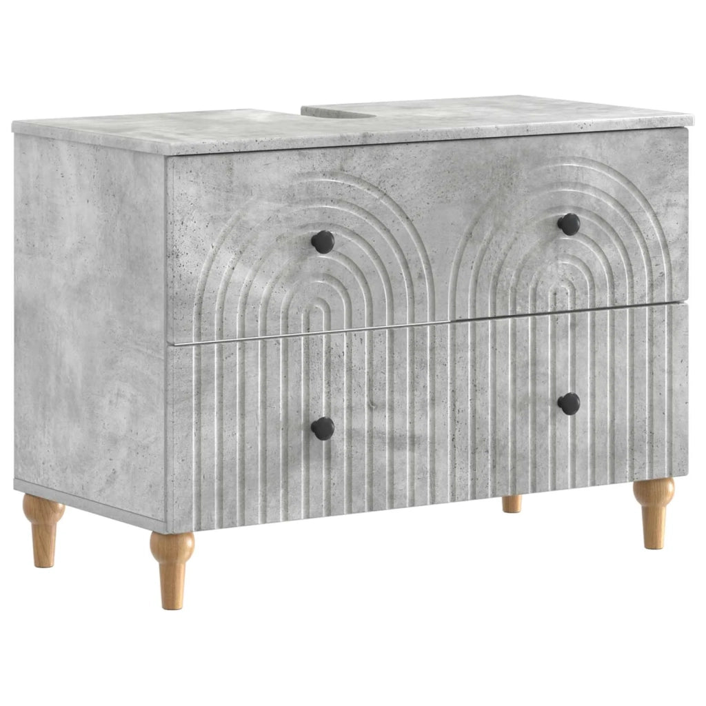 Set di Armadi da Bagno da 2 Pezzi ALKMAAR Grigio Cemento 3417669