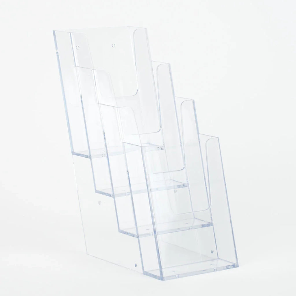 Porta depliant da banco 4 tasche 1/3 A4 Verticale