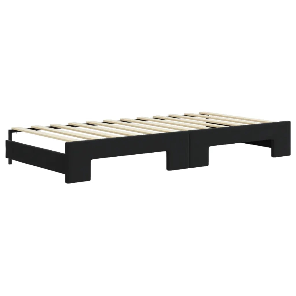 Divano letto | Sof¨¤ letto | Letto singolo Estraibile Nero 90x200 cm in Velluto