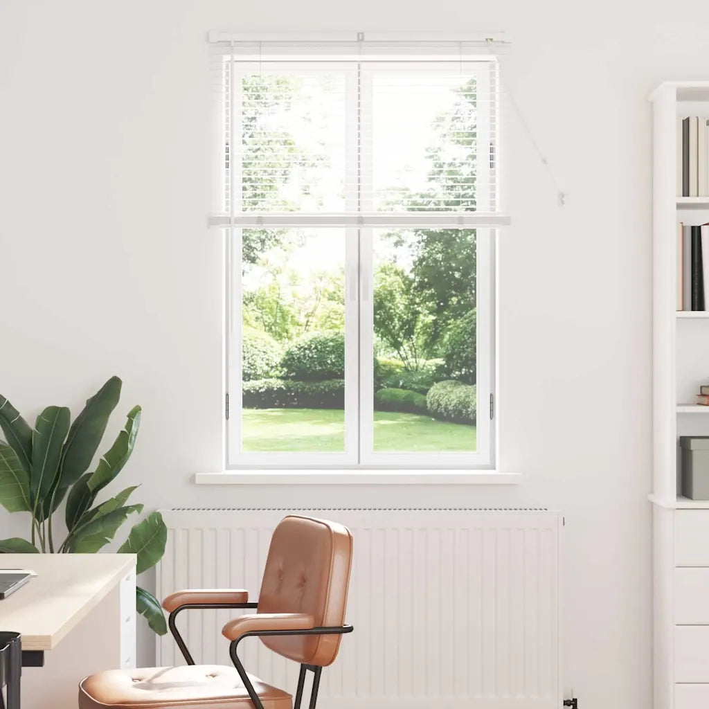 vidaXL Tenda per Finestra con tende Manuale Bianco Alluminio