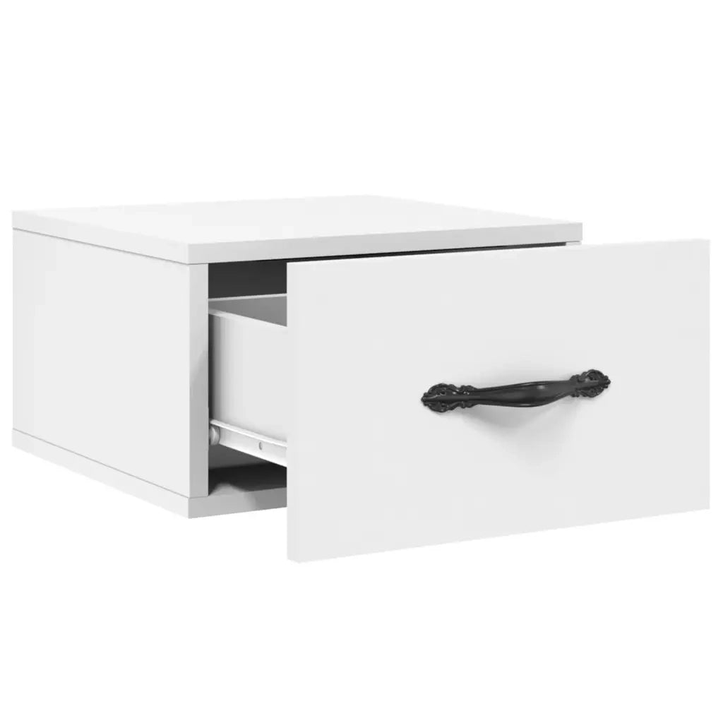 Comodino | Armadio da Notte | Mobiletto da notte a Muro Bianco 35x35x20 cm