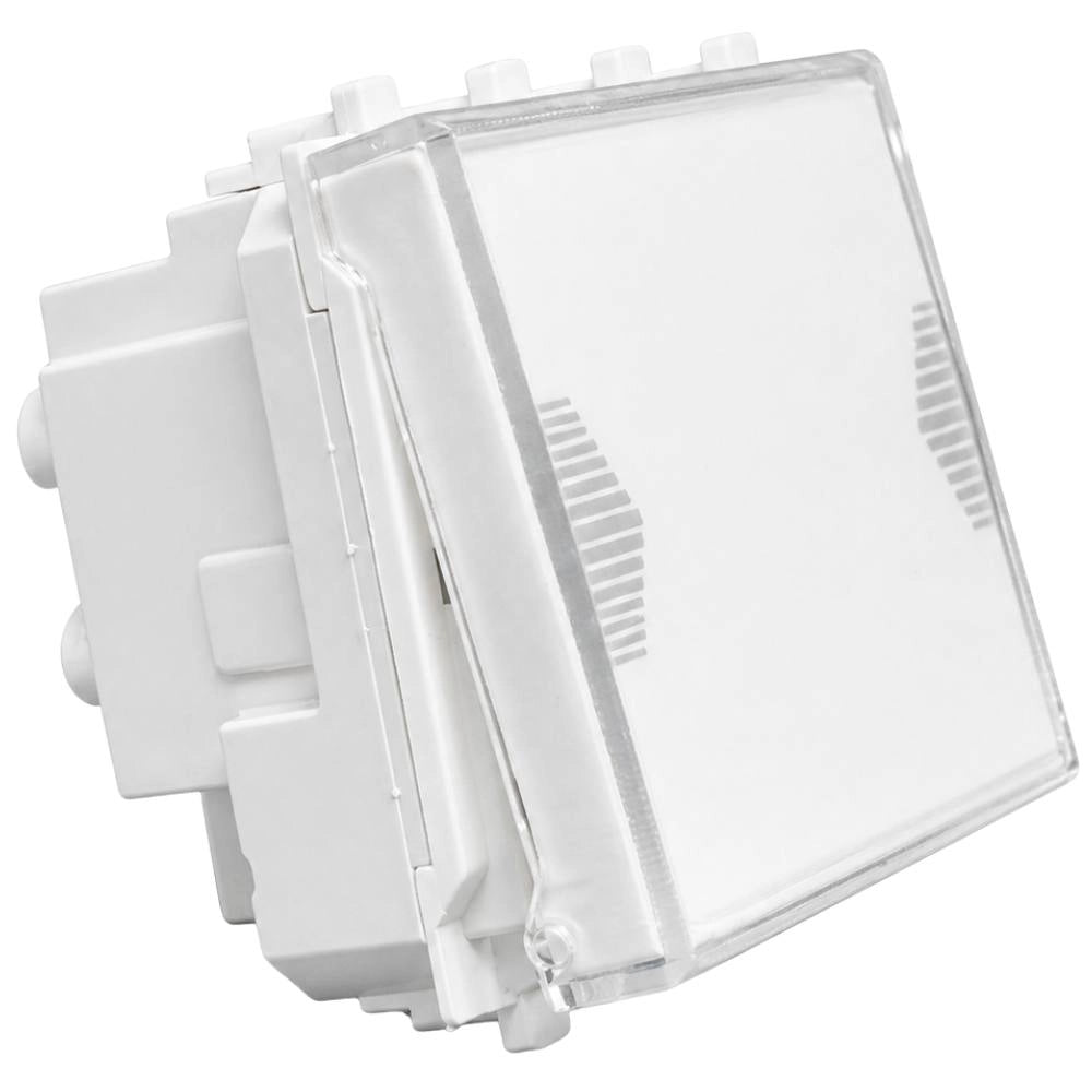 Pulsante ave domus s44 10a bianco con targhetta illuminabile