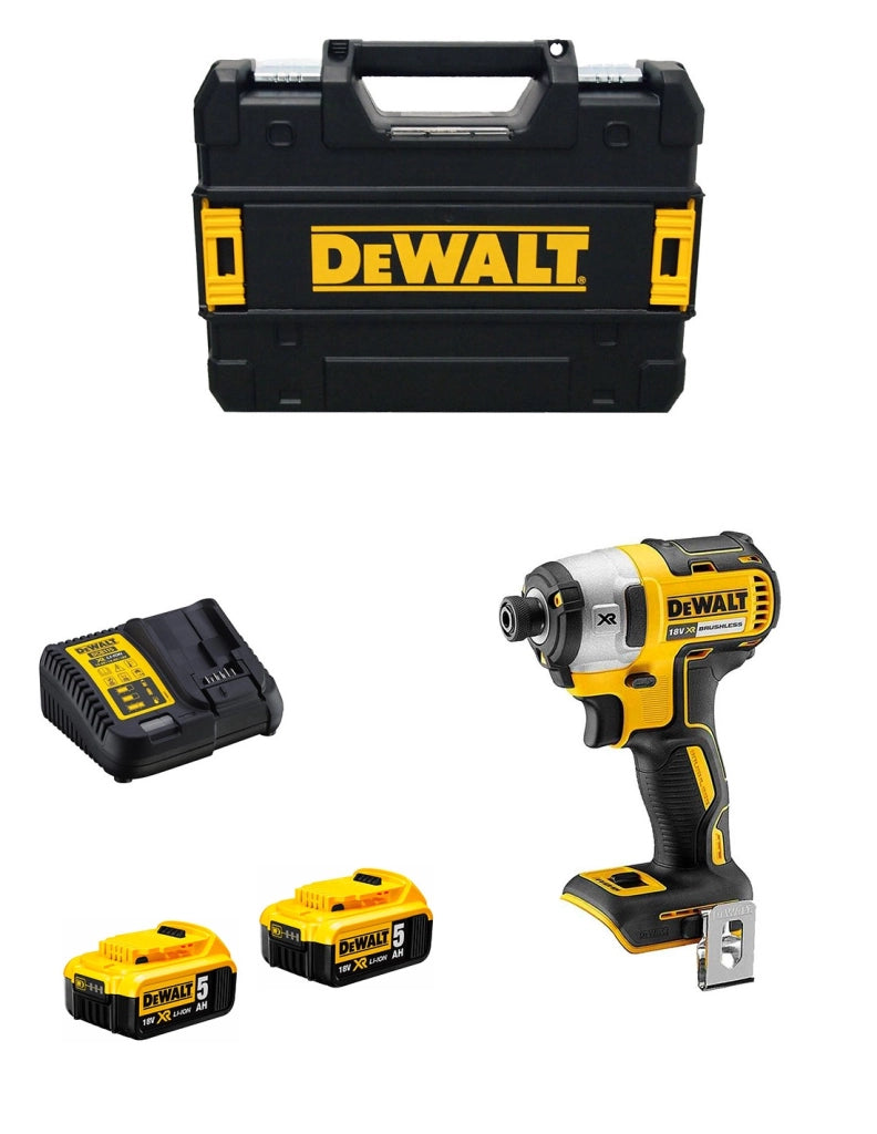 Avvitatore ad Impulsi DeWALT DCF887P2 (2 x 5,0 Ah + DCB115 + TSTAK II)