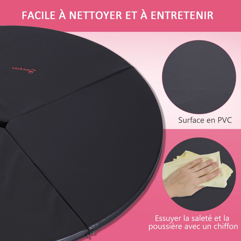 Tappeto da pole dance pieghevole ¨C Minimal ¨C nero ? 150 cm spessore 5 cm plastica