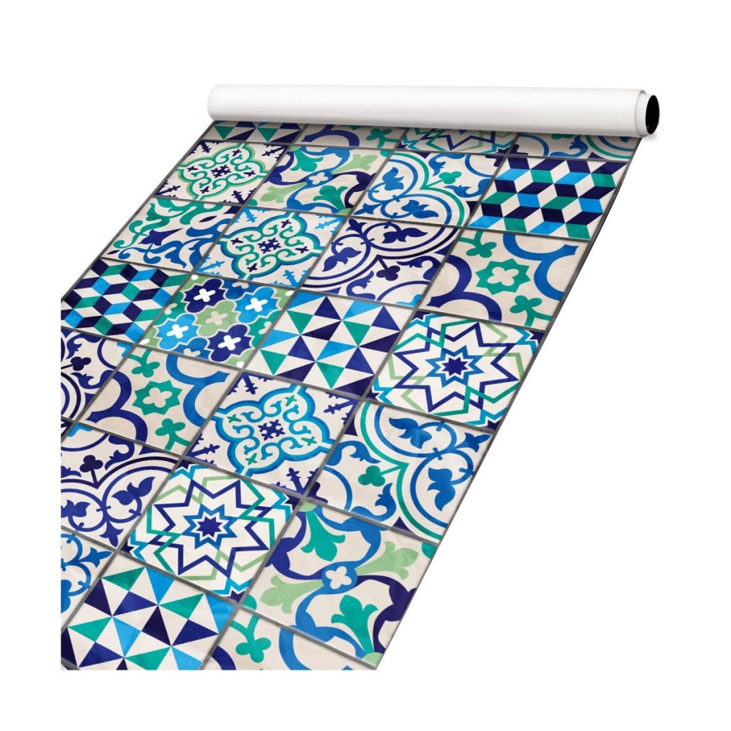 MATTONELLE di VIETRI Pellicola adesiva in PVC finitura opaca Misura: 100x200 cm