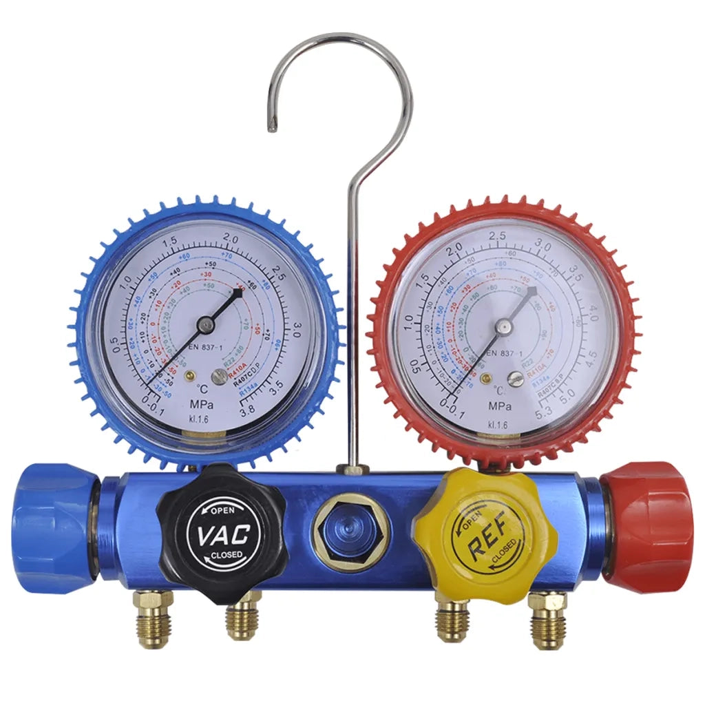 Set Manometro a 4 Vie per Condizionatore d'Aria cod mxl 8995