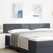 Testiera-Testata-Testiera Decorativa Grigio scuro 200 cm Velluto