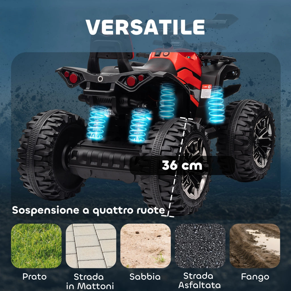 Quad Elettrico per Bambini ¨C Minimal ¨C Rosso 100x65x73cm