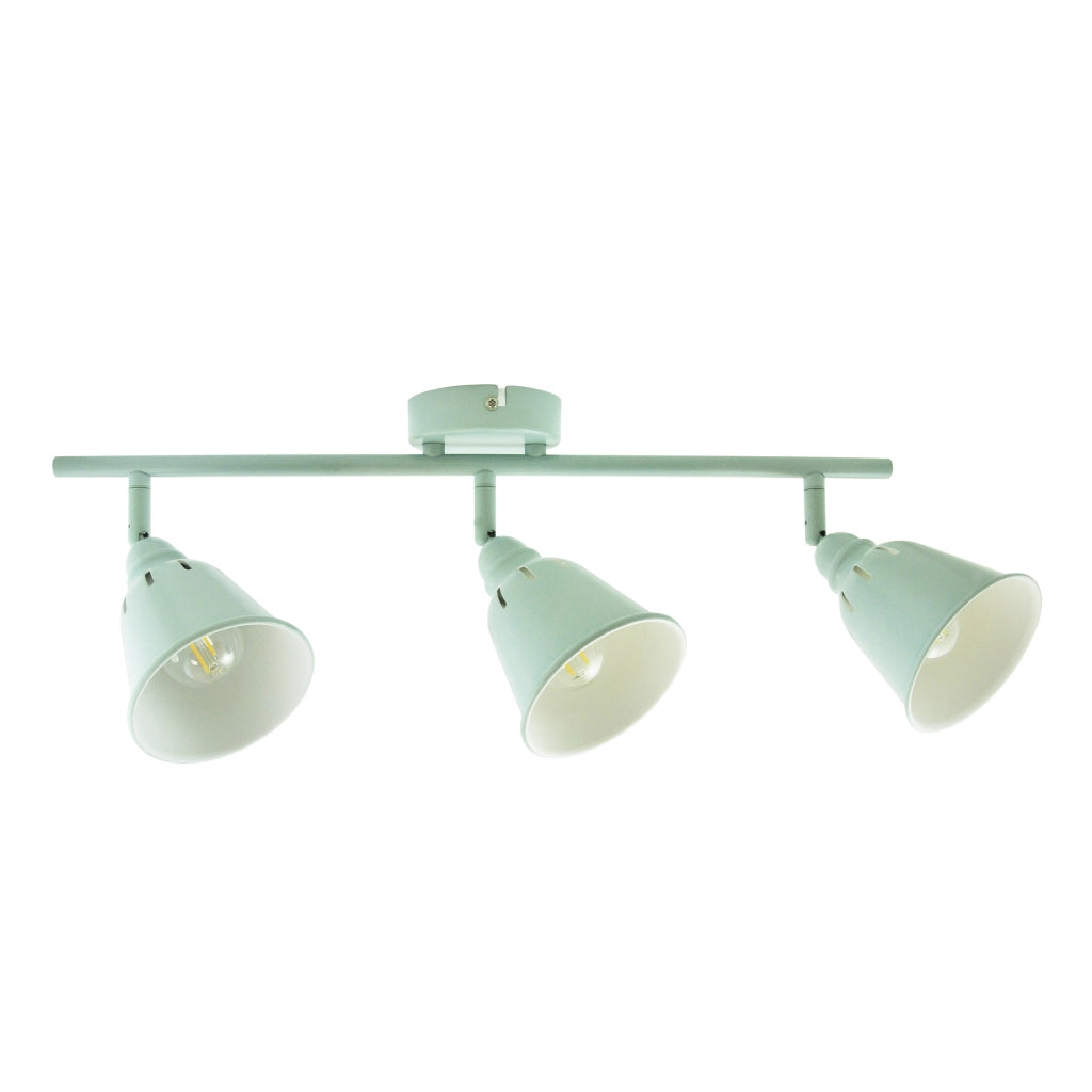Lampada parete/soffitto orientabile 3 luci menta E14 Polux