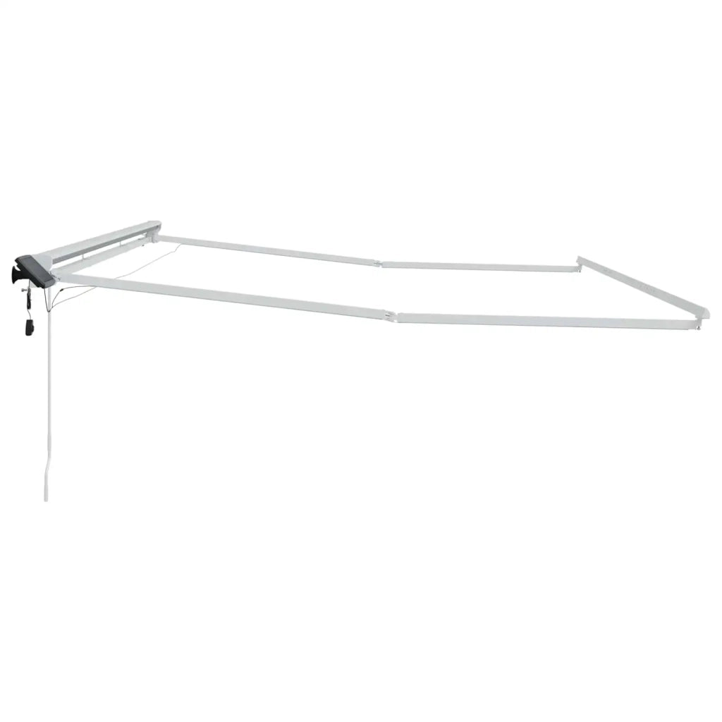 Cornice per Tenda Manuale con LED Bianco 4 × 3,5 m Alluminio 42024801