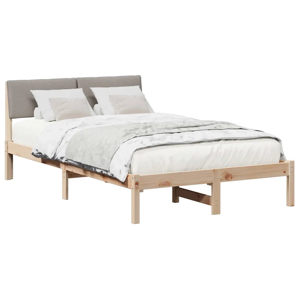 Letto matrimoniale | Letto per adulti | Struttura del Letto con testiera Marrone e taupe 120 x 200 cm