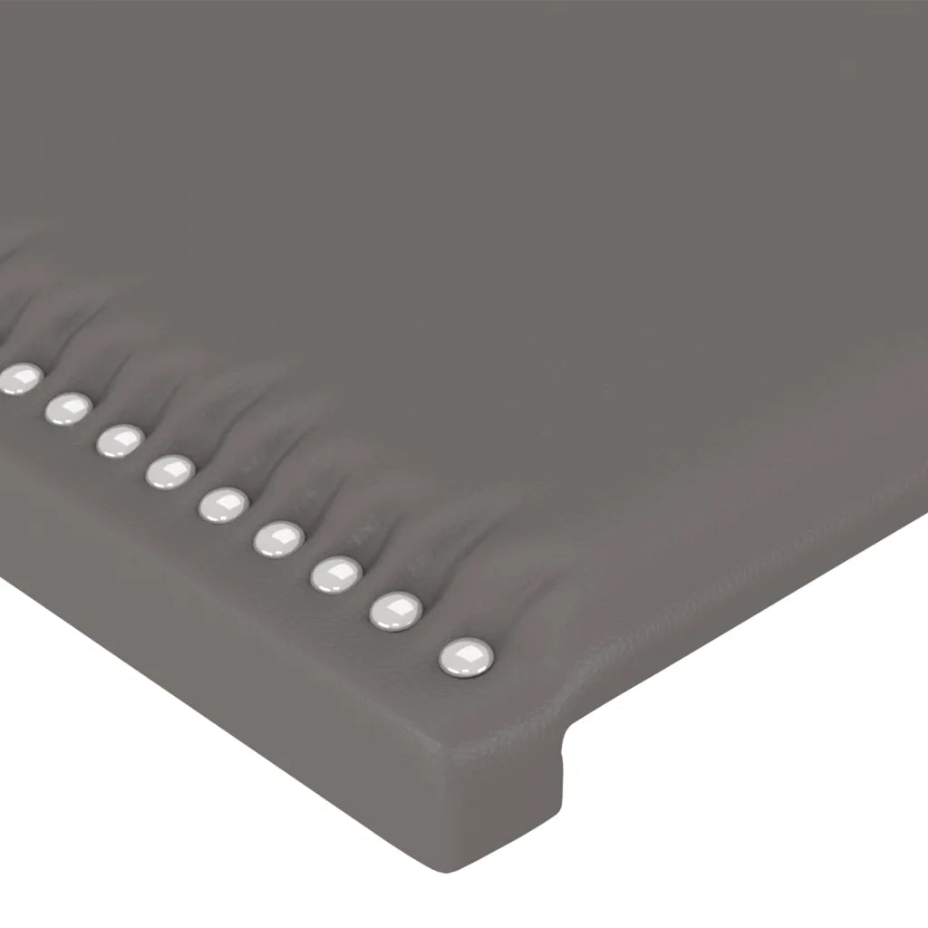 Testiera a LED-Testata con LED Grigio 103x16x118/128cm in Similpelle 355303