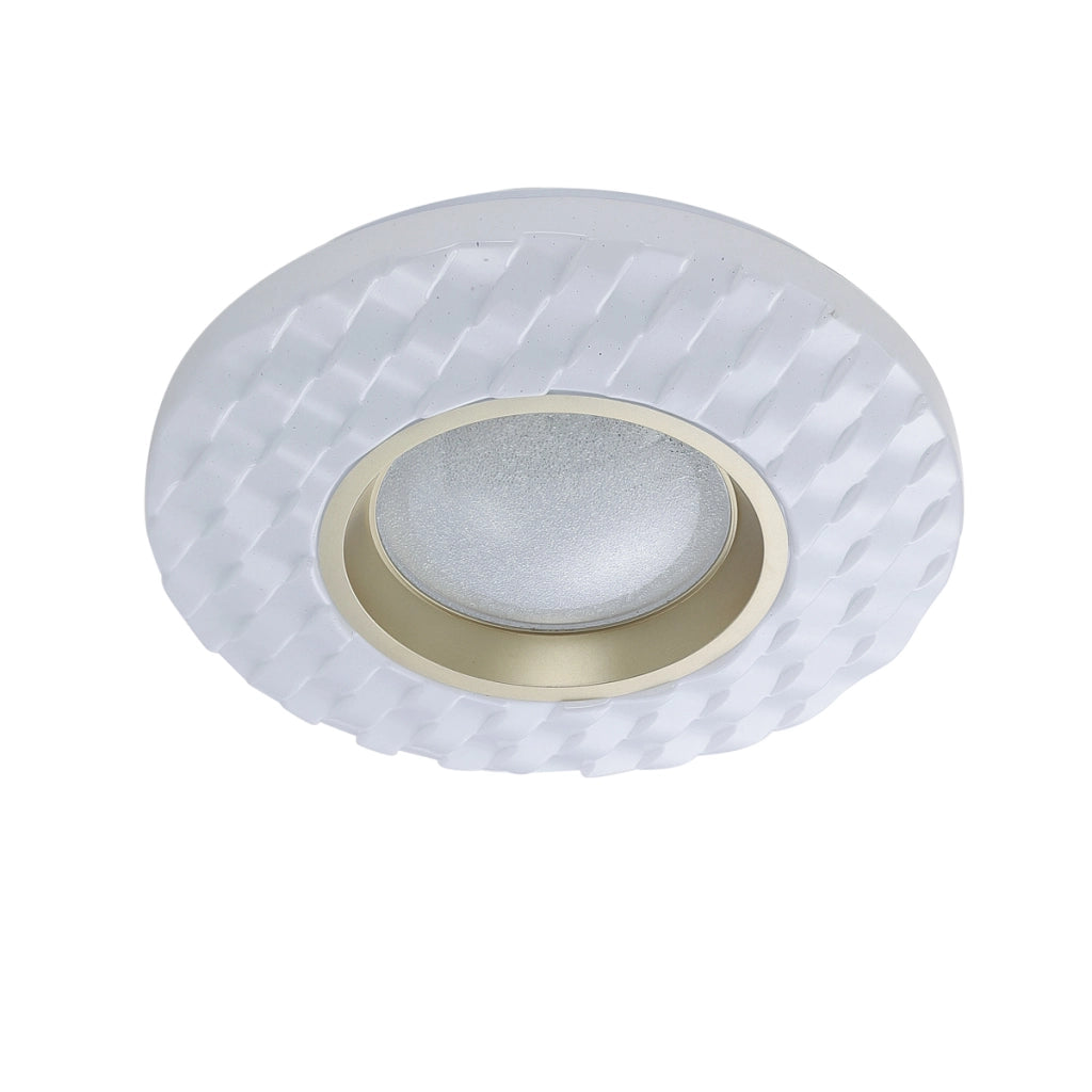 Plafoniera LED rotonda Italux BUMI bianco oro Ø48 48W