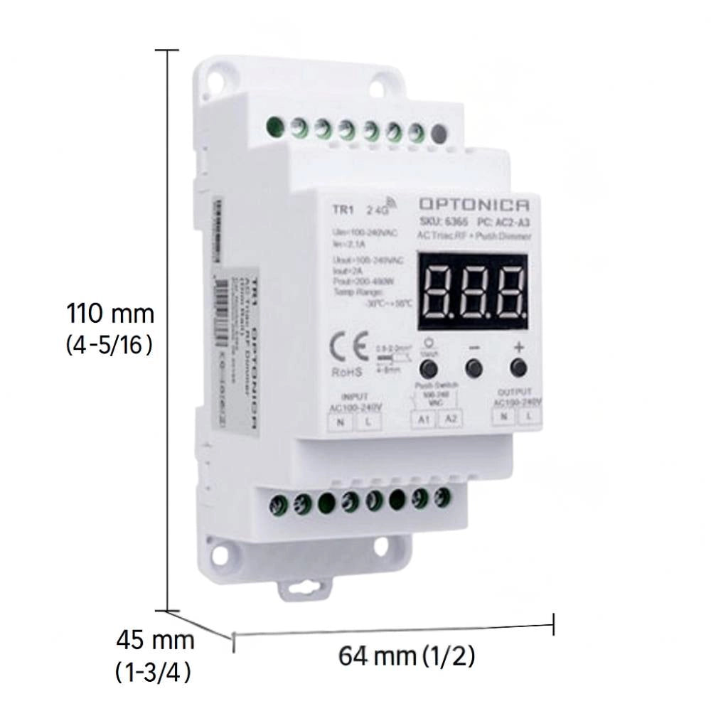 Dimmer ac triac optonica 6365 per led fino a 480w