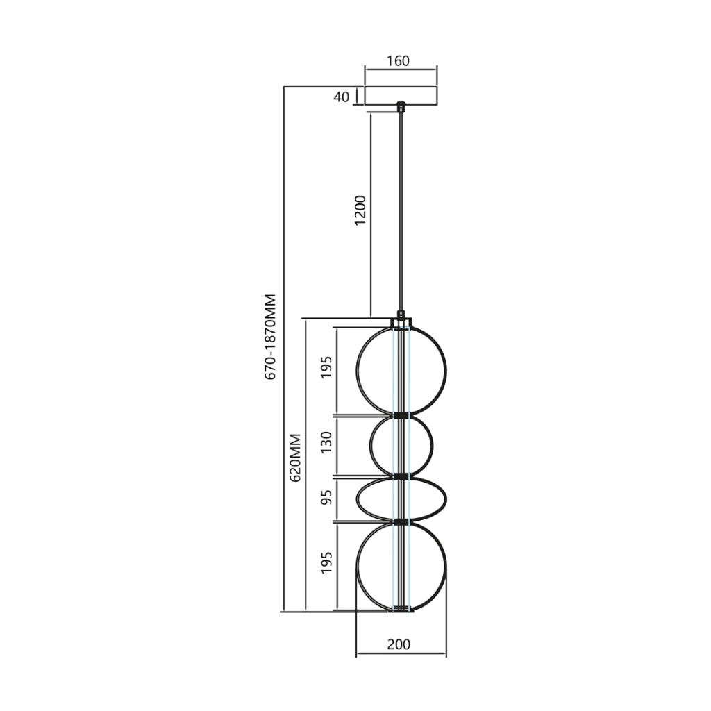 Lampada a sospensione LED Milagro Daphne 36W ottone