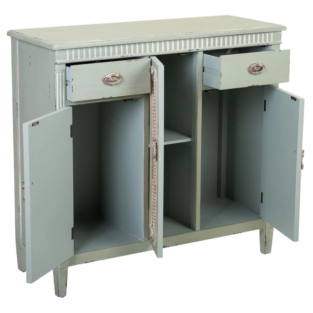 Mobile da ingresso in legno verde 95x36x88h